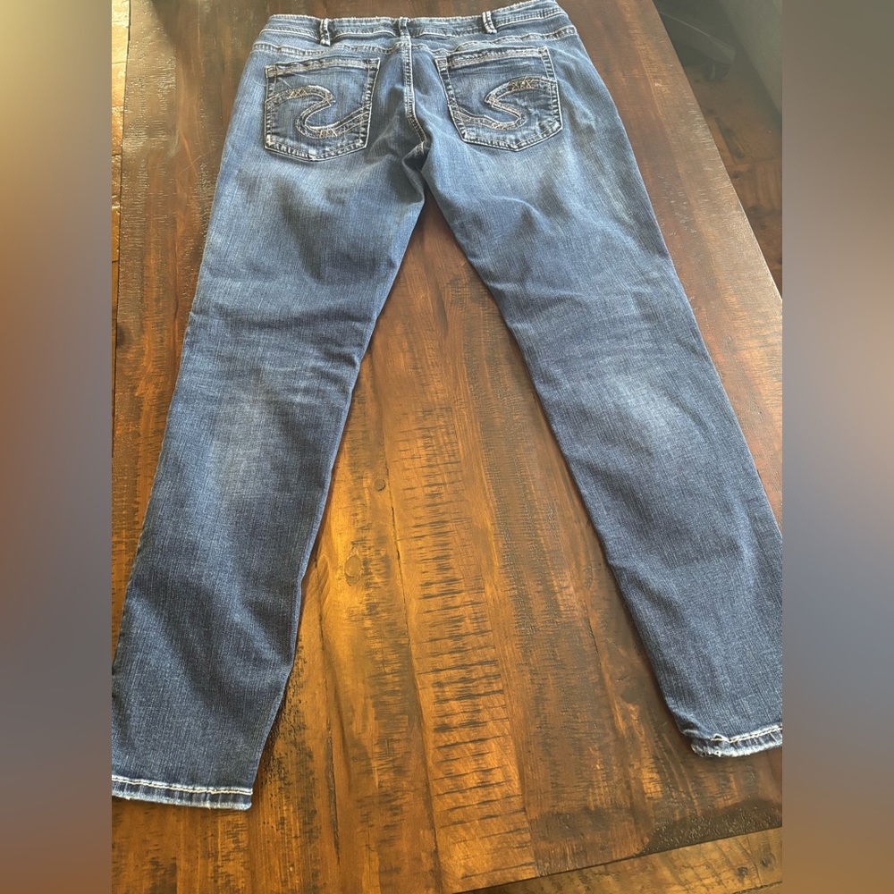 Silver Boyfriend Jeans 32x29 - Picture 3 of 3